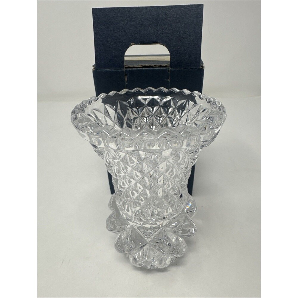 Bohemia Crystal Bud Flower Vase Czech Republic 24% PbO New in Box